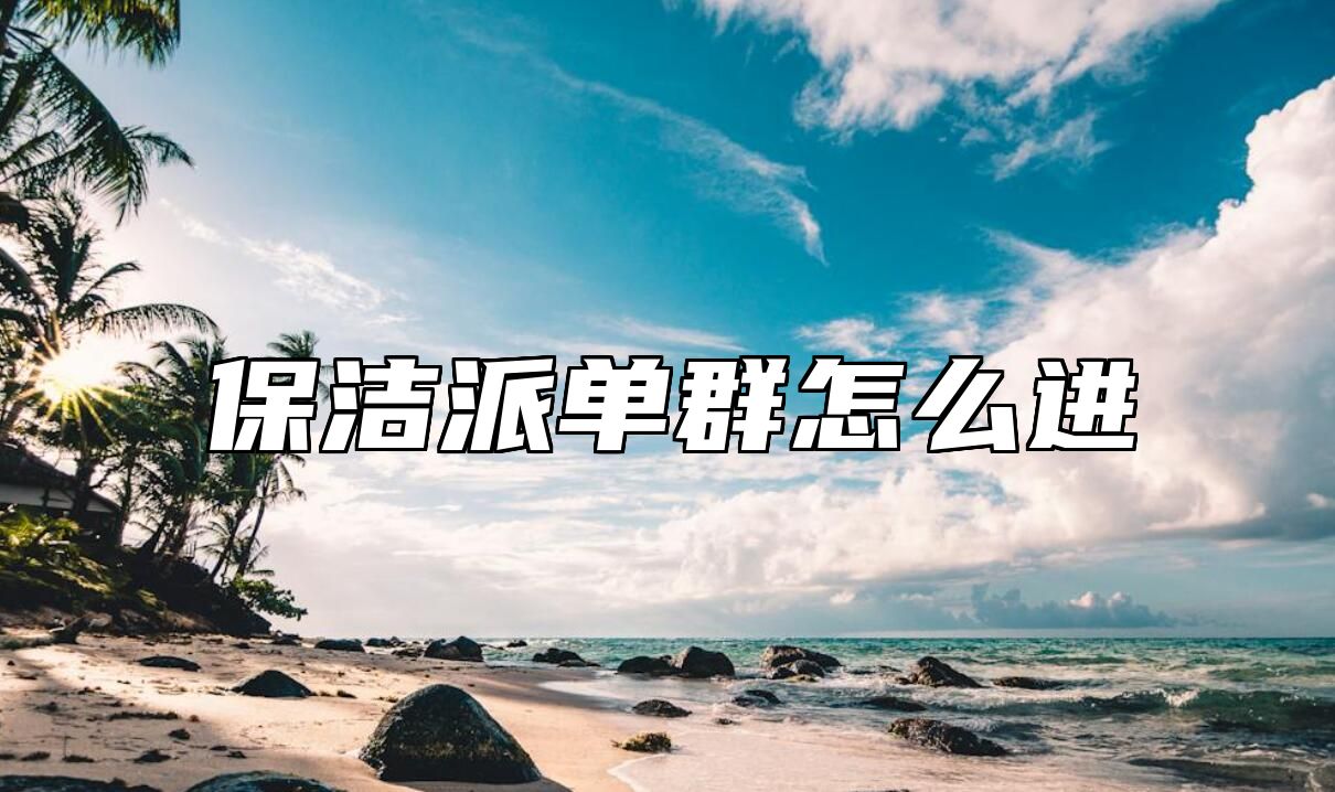 保洁派单群怎么进 