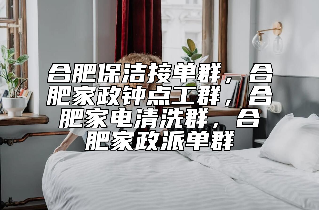 合肥保洁接单群，合肥家政钟点工群，合肥家电清洗群，合肥家政派单群