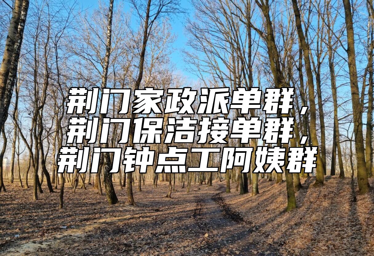 荆门家政派单群，荆门保洁接单群，荆门钟点工阿姨群