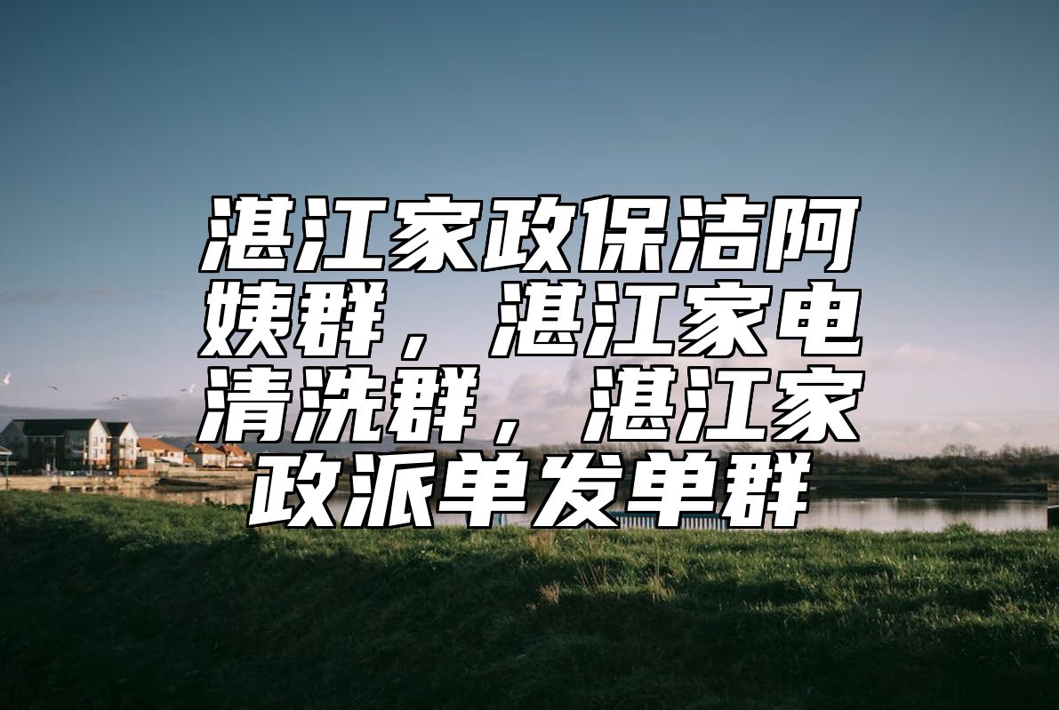 湛江家政保洁阿姨群，湛江家电清洗群，湛江家政派单发单群